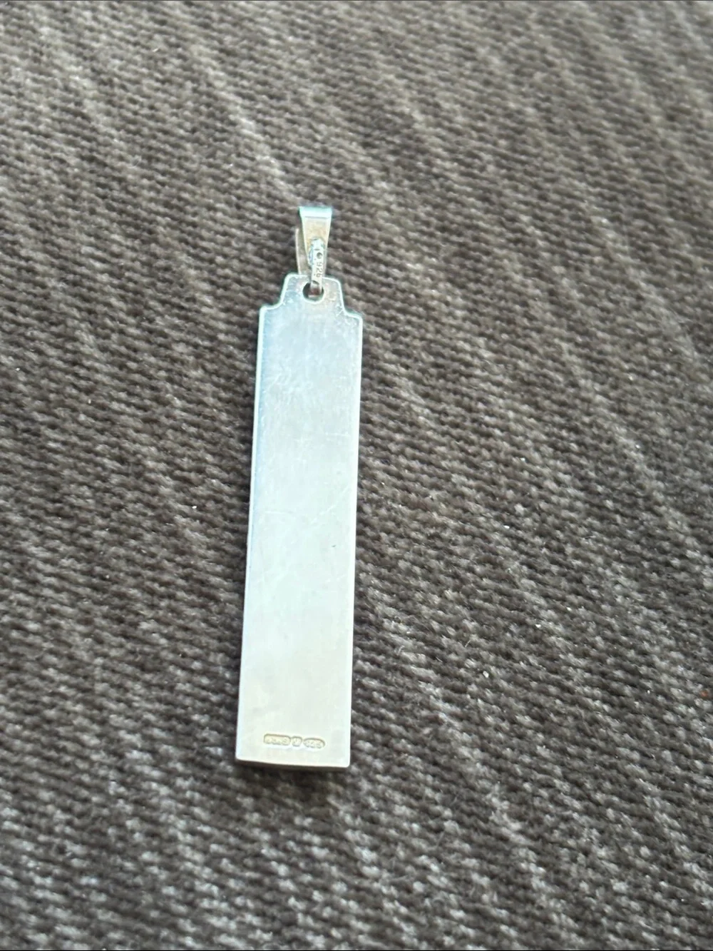 Sterling Silver Rectangular Pendant – Men’s Fine Jewelry